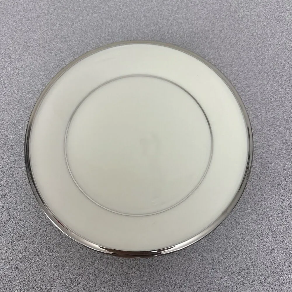 Lenox Solitaire Desert, Bread Plates, 6 3/8”, Ivory W/ Platinum, Set Of‎ 6, EUC